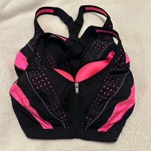 Two Victoria's Secret Black and Pink Sports Bras